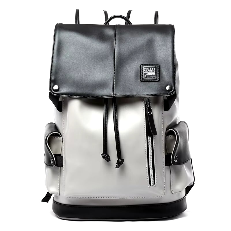 Men's Vegan Leather USB Backpack