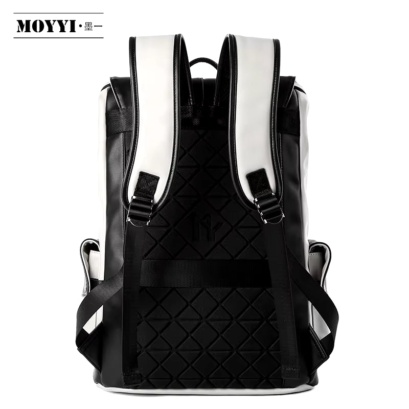 Men's Vegan Leather USB Backpack