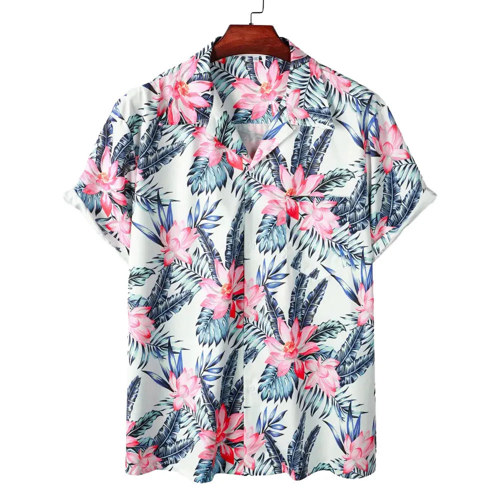 Aloha Vintage Beach Set Casual Custom T-Shirt Men Shirts