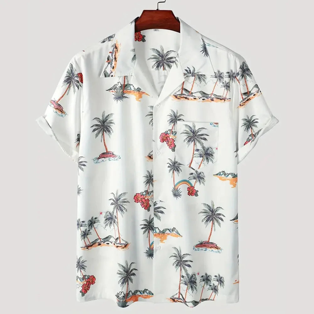 Aloha Vintage Beach Set Casual Custom T-Shirt Men Shirts