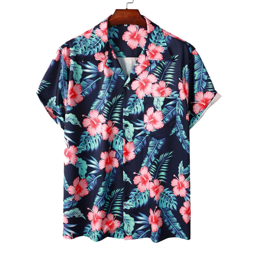 Aloha Vintage Beach Set Casual Custom T-Shirt Men Shirts