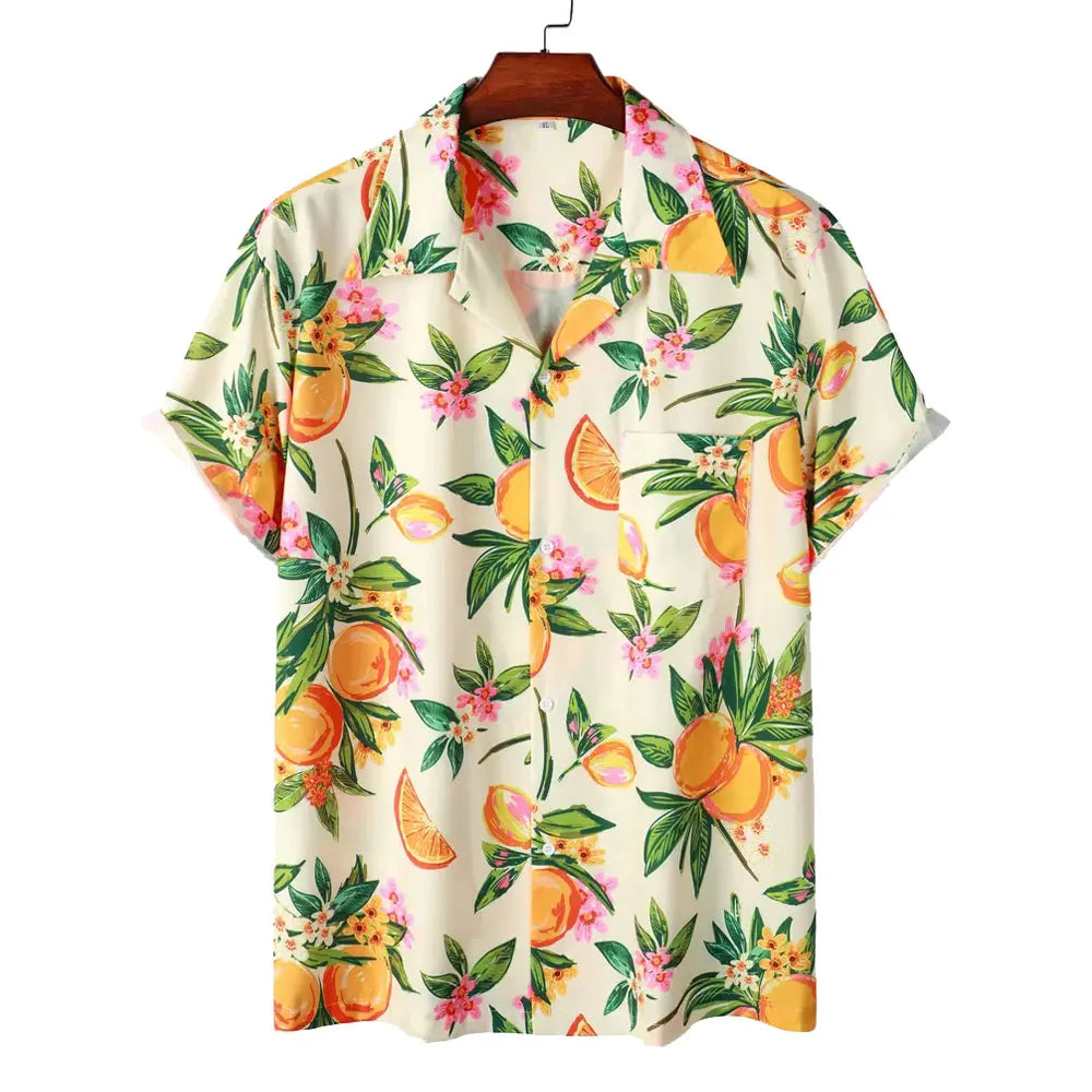 Aloha Vintage Beach Set Casual Custom T-Shirt Men Shirts