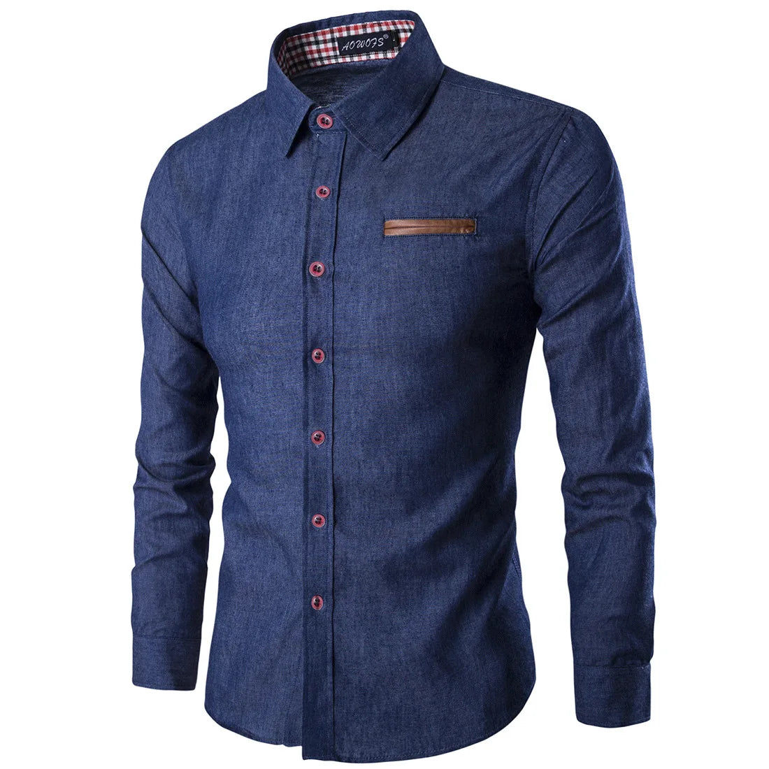 Men's Casual Slim-Fit Long-Sleeved Shirt