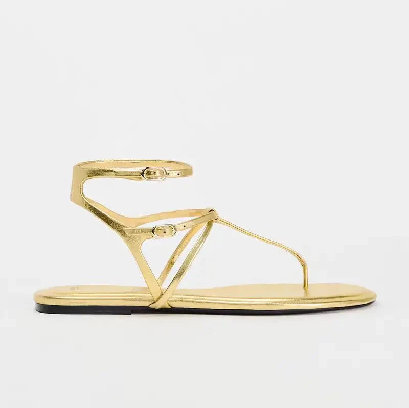 Ladies Strappy Thong Flat Sandals