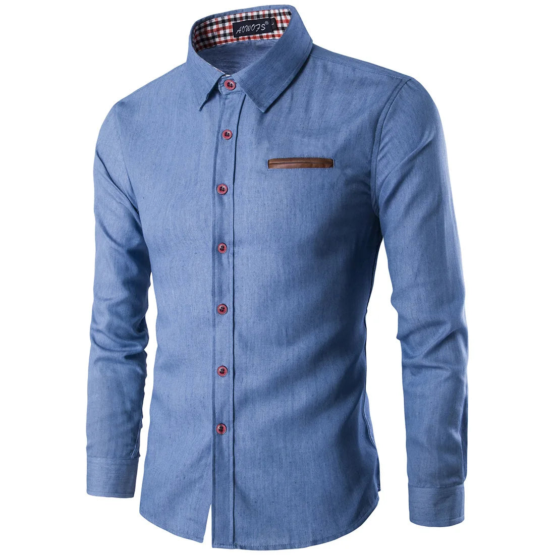 Men's Casual Slim-Fit Long-Sleeved Shirt