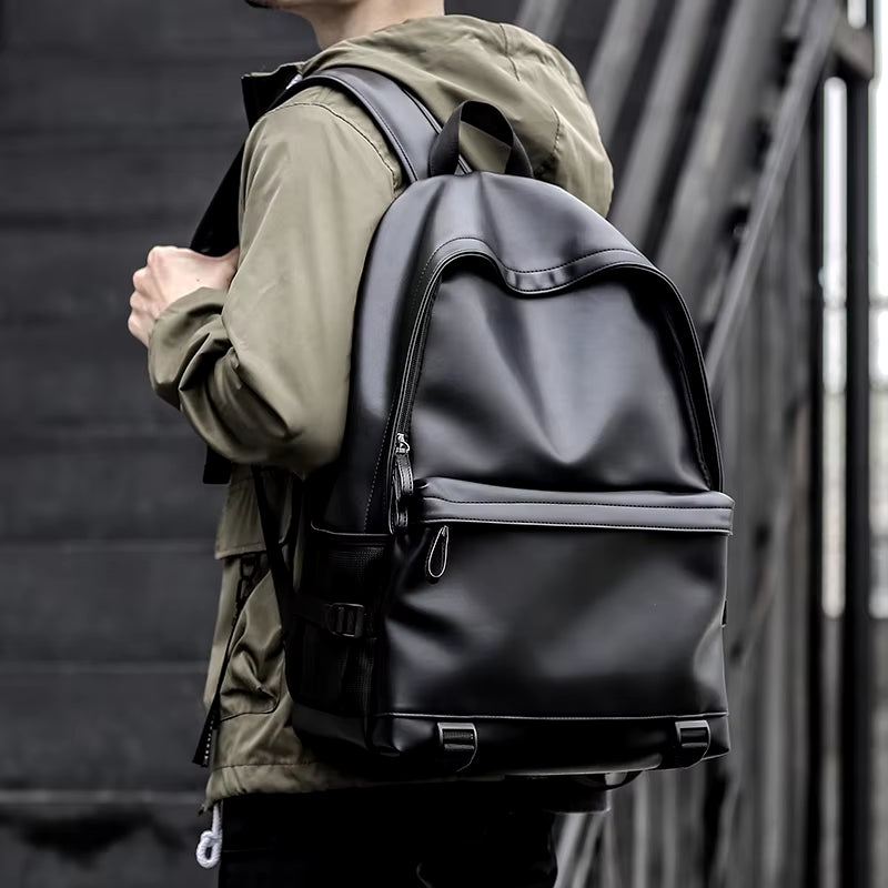 Leather Laptop Backpack