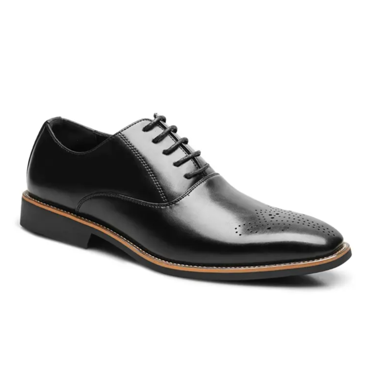 Leatherette Lace-up Formal Shoes