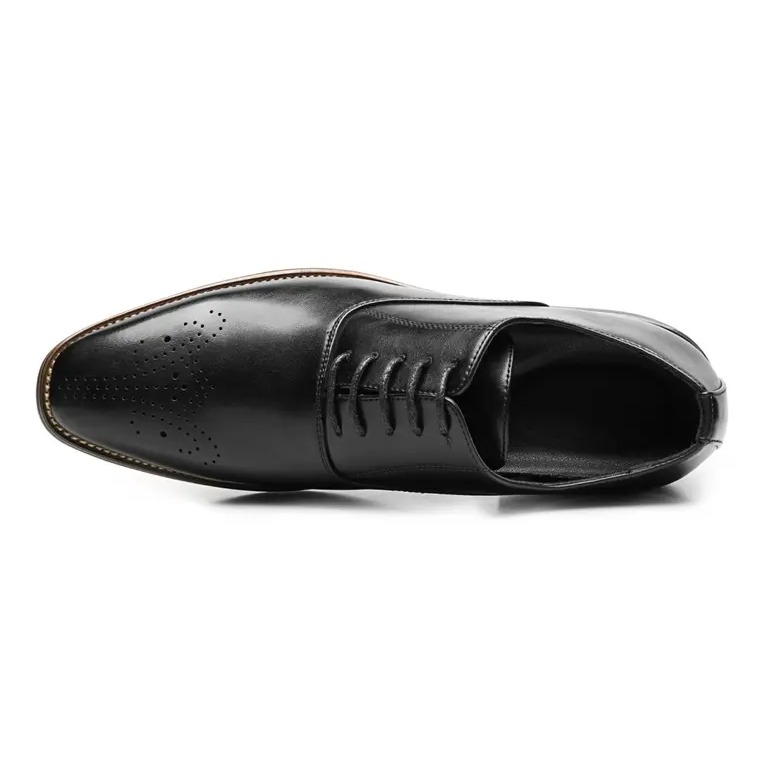 Leatherette Lace-up Formal Shoes