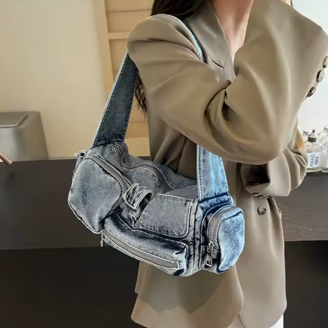 Denim Super busy Ladies Sling Bag