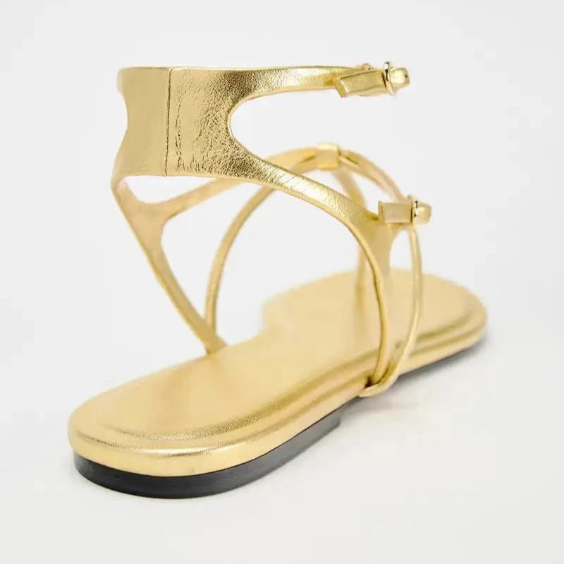 Ladies Strappy Thong Flat Sandals