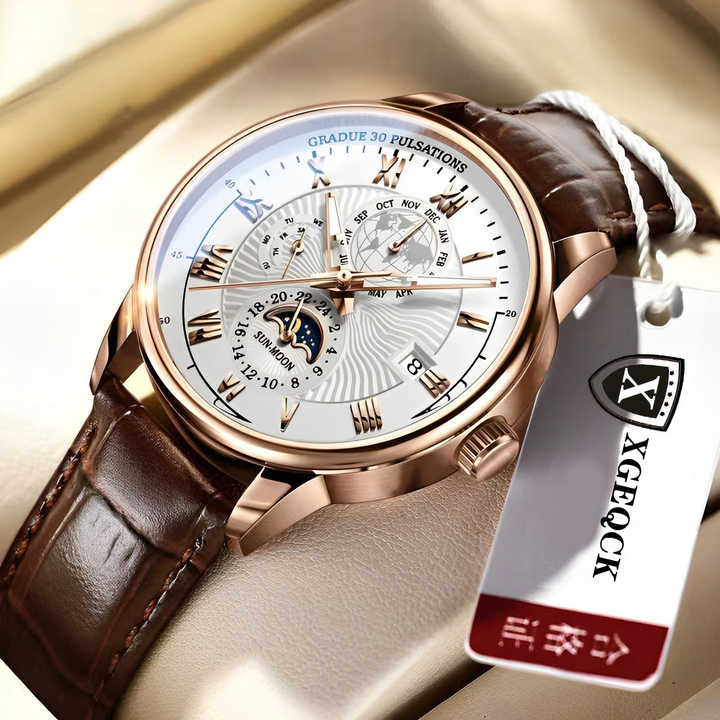 New Fashion Men Watch Leather Quartz Men's